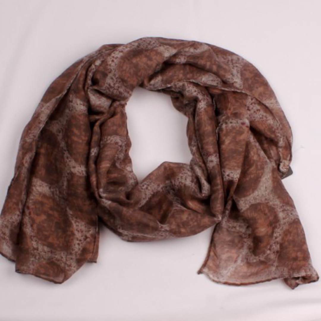 Printed  scarf brown Style:SC/4461/BRN image 0